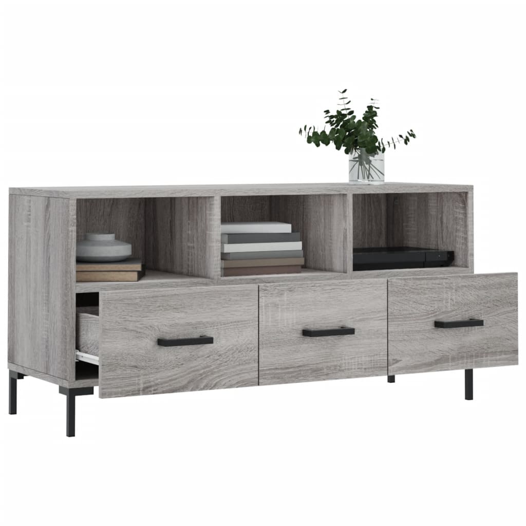 Szürke sonoma színű műfa tv-szekrény 102 x 36 x 50 cm Szürke sonoma színű műfa tv-szekrény 102 x 36 x 50 cm