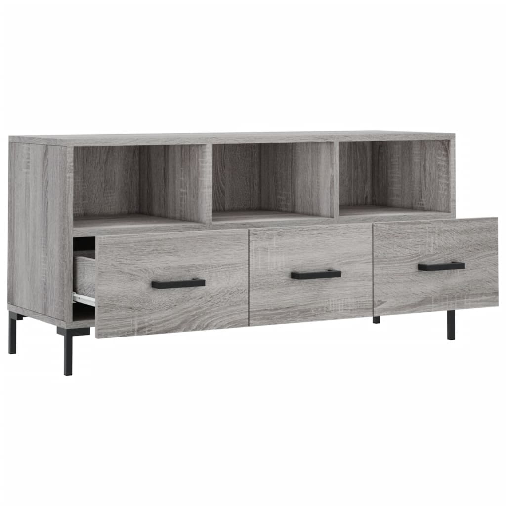 Szürke sonoma színű műfa tv-szekrény 102 x 36 x 50 cm Szürke sonoma színű műfa tv-szekrény 102 x 36 x 50 cm