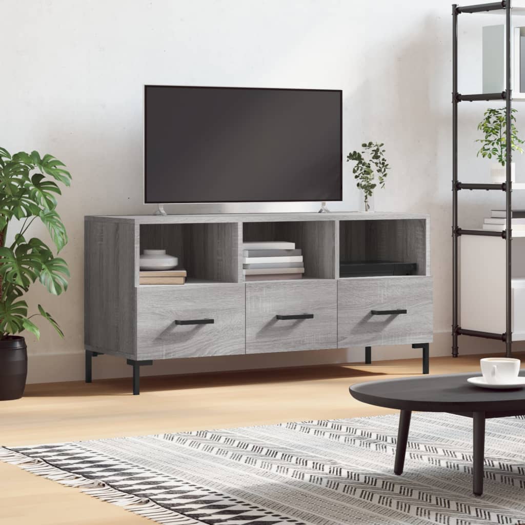 Szürke sonoma színű műfa tv-szekrény 102 x 36 x 50 cm Szürke sonoma színű műfa tv-szekrény 102 x 36 x 50 cm