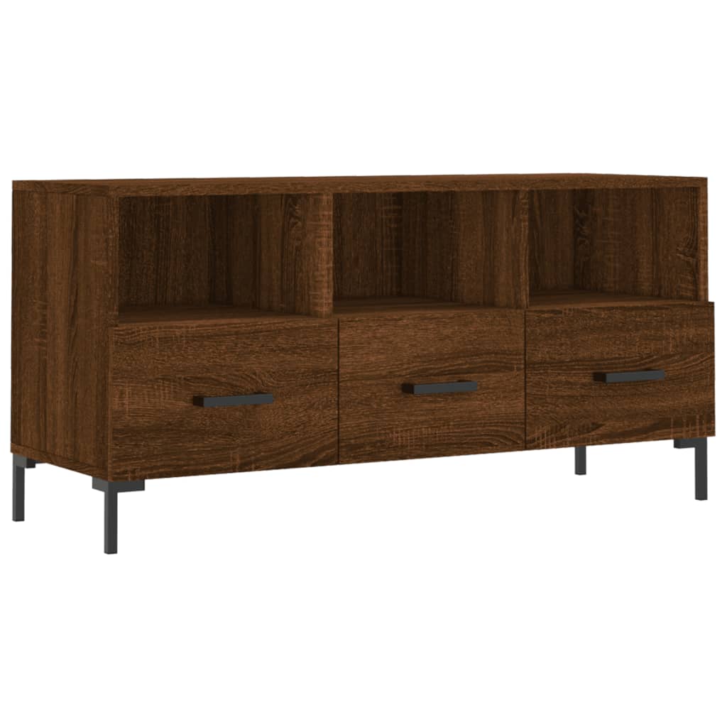 Barna tölgy színű műfa tv-szekrény 102 x 36 x 50 cm Barna tölgy színű műfa tv-szekrény 102 x 36 x 50 cm