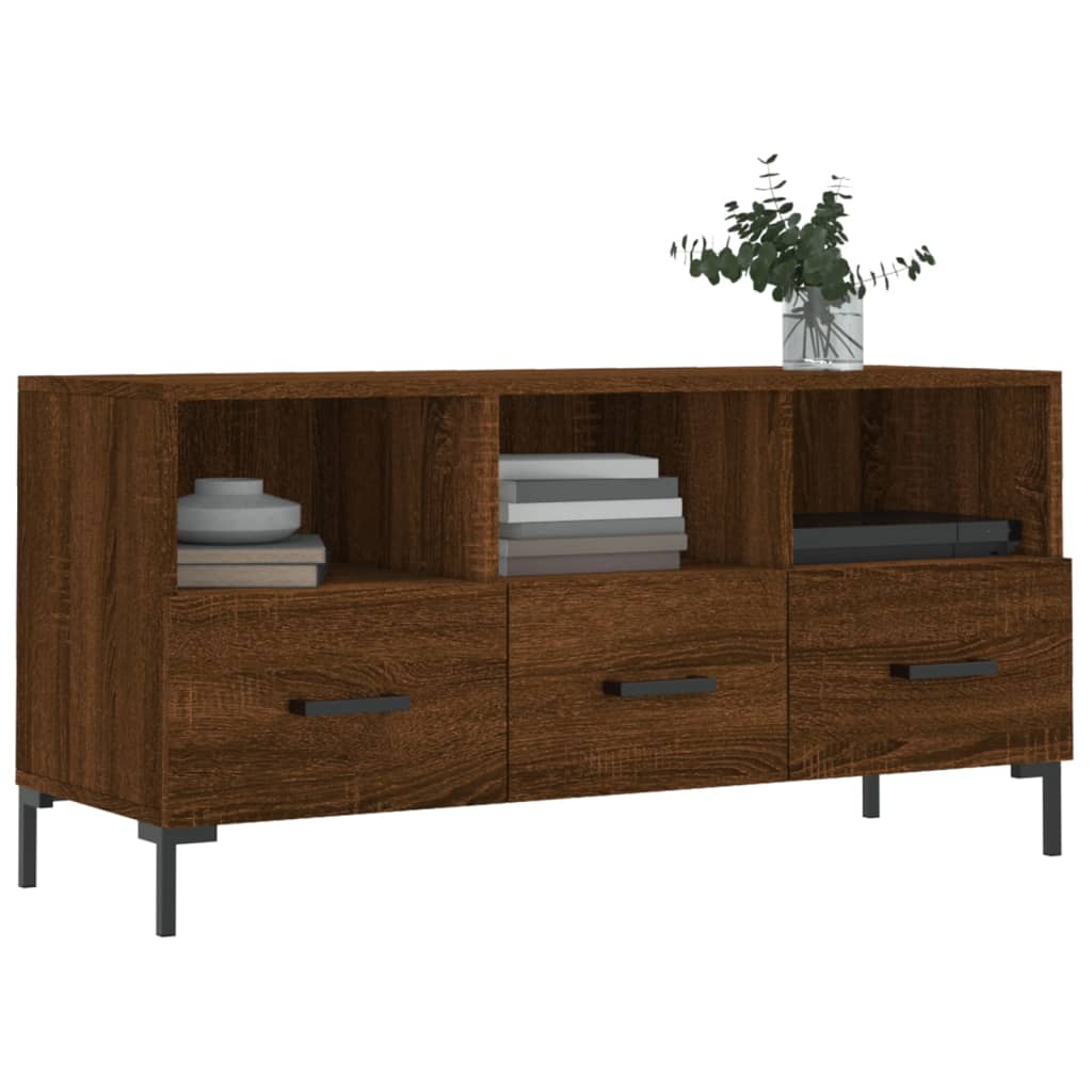 Barna tölgy színű műfa tv-szekrény 102 x 36 x 50 cm Barna tölgy színű műfa tv-szekrény 102 x 36 x 50 cm