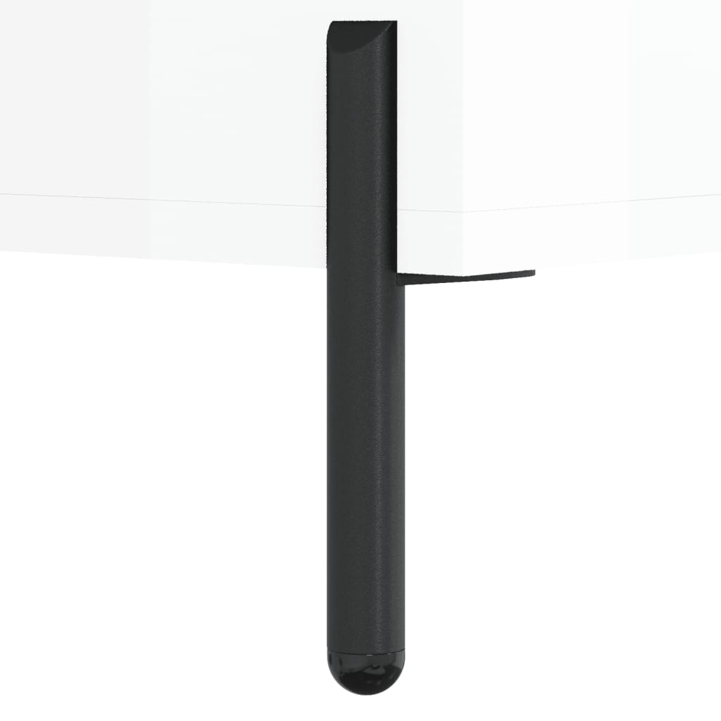Fehér magasfényű szerelt fa tv-szekrény 102x36x50 cm Fehér magasfényű szerelt fa tv-szekrény 102x36x50 cm
