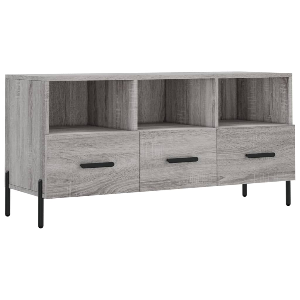 Szürke sonoma színű műfa tv-szekrény 102 x 36 x 50 cm