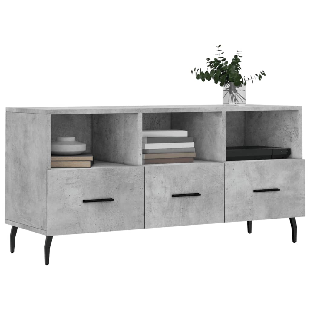 Betonszürke műfa tv-szekrény 102 x 36 x 50 cm Betonszürke műfa tv-szekrény 102 x 36 x 50 cm