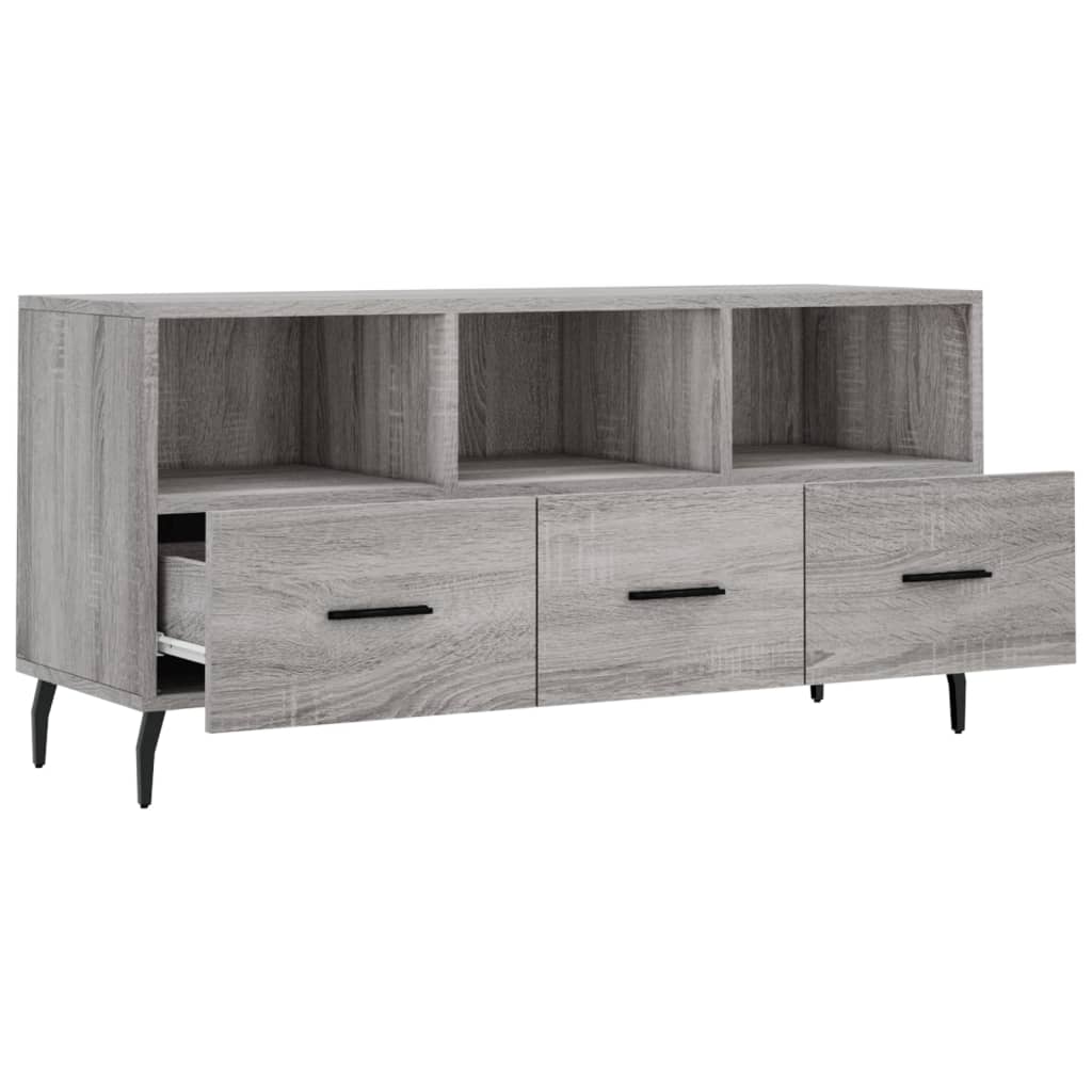Szürke sonoma színű műfa tv-szekrény 102 x 36 x 50 cm