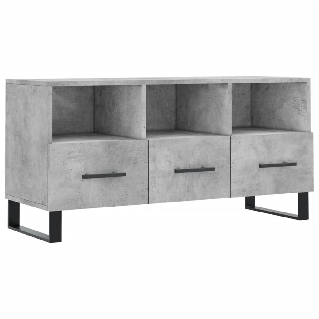 Betonszürke műfa tv-szekrény 102 x 36 x 50 cm Betonszürke műfa tv-szekrény 102 x 36 x 50 cm