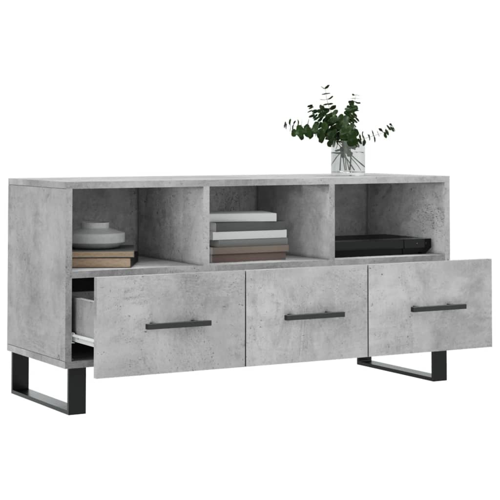 Betonszürke műfa tv-szekrény 102 x 36 x 50 cm Betonszürke műfa tv-szekrény 102 x 36 x 50 cm