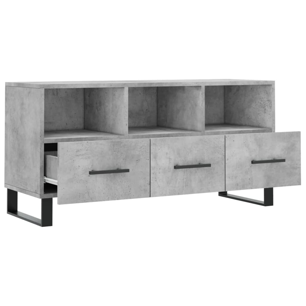 Betonszürke műfa tv-szekrény 102 x 36 x 50 cm Betonszürke műfa tv-szekrény 102 x 36 x 50 cm
