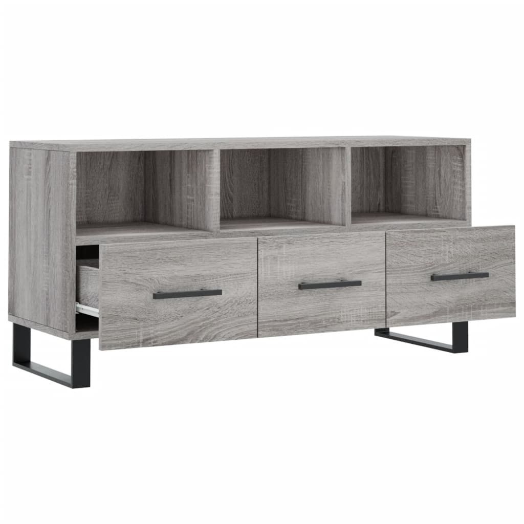 Szürke sonoma színű műfa tv-szekrény 102 x 36 x 50 cm