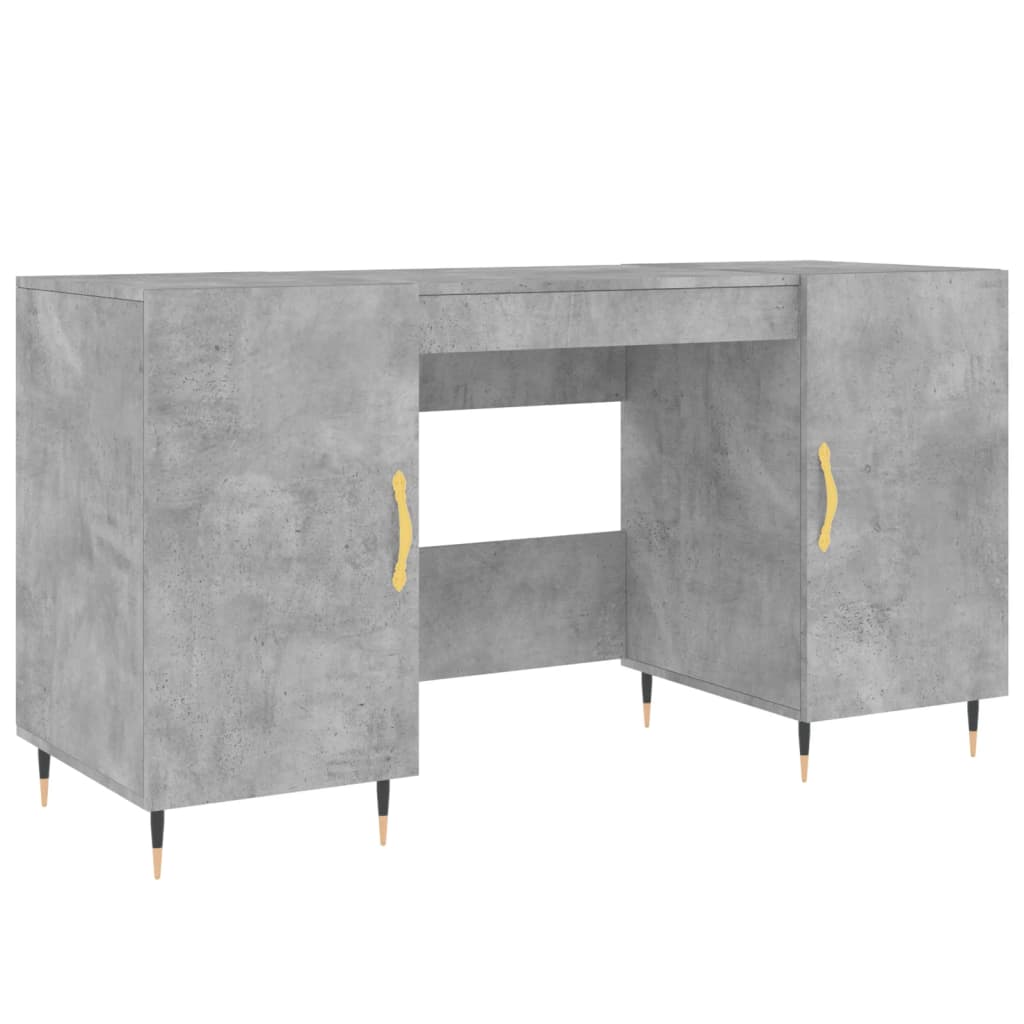 Betonszürke szerelt fa íróasztal 140 x 50 x 75 cm