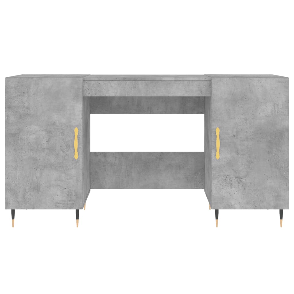 Betonszürke szerelt fa íróasztal 140 x 50 x 75 cm
