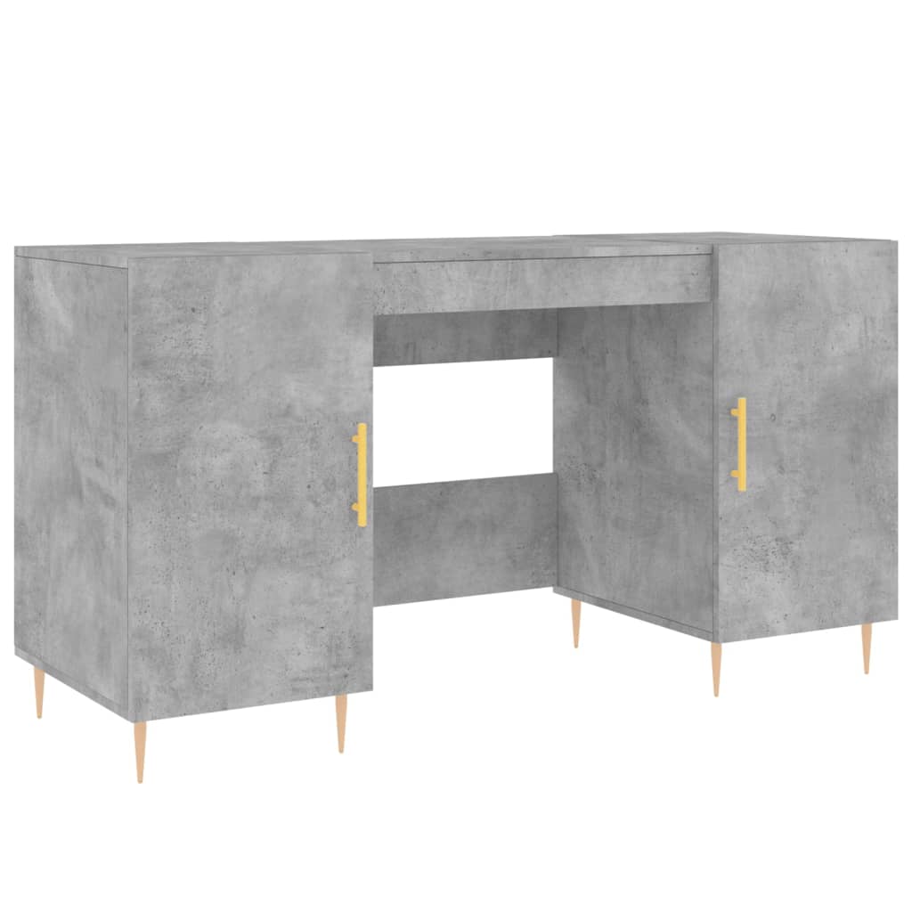 Betonszürke szerelt fa íróasztal 140 x 50 x 75 cm