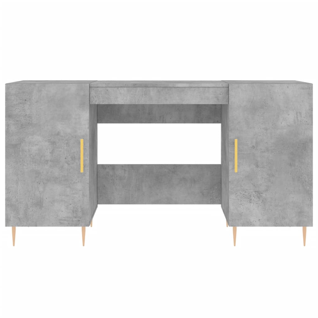 Betonszürke szerelt fa íróasztal 140 x 50 x 75 cm