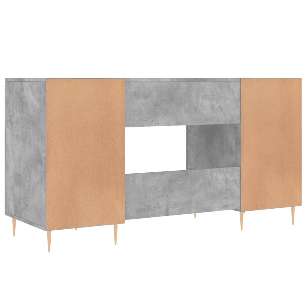 Betonszürke szerelt fa íróasztal 140 x 50 x 75 cm