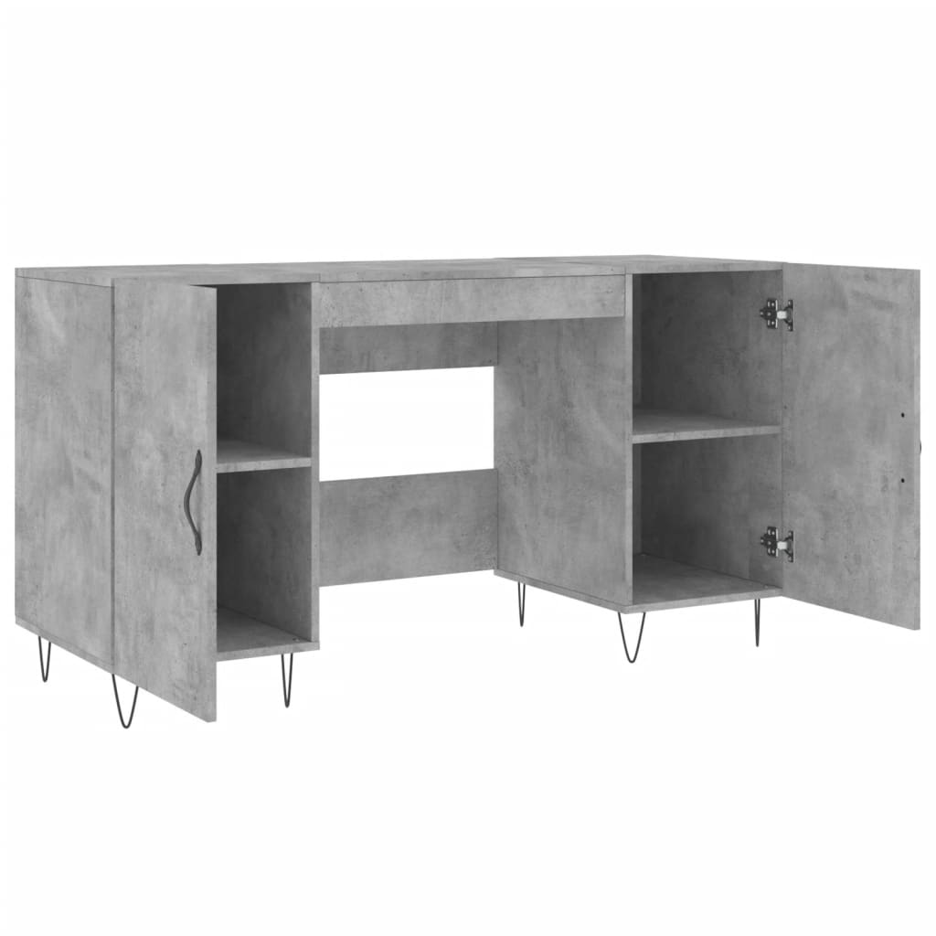 Betonszürke szerelt fa íróasztal 140 x 50 x 75 cm