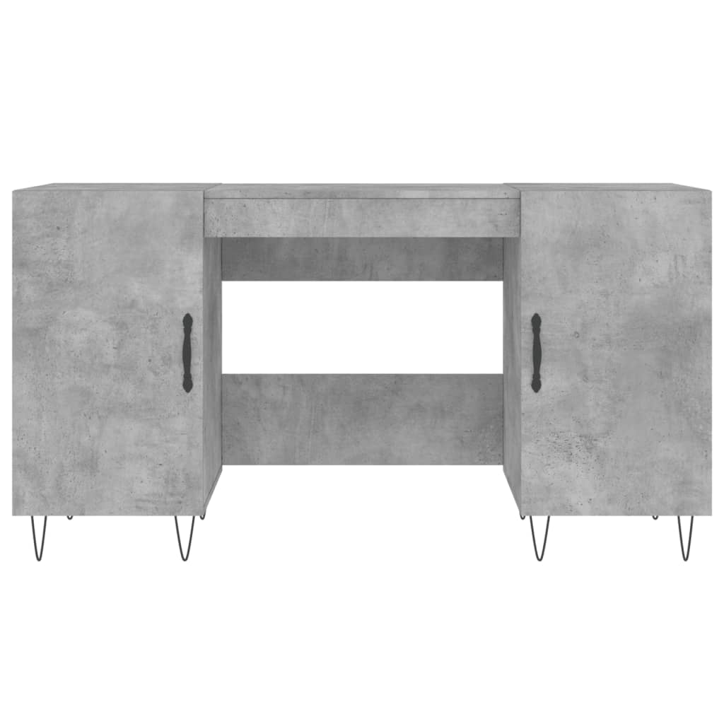 Betonszürke szerelt fa íróasztal 140 x 50 x 75 cm
