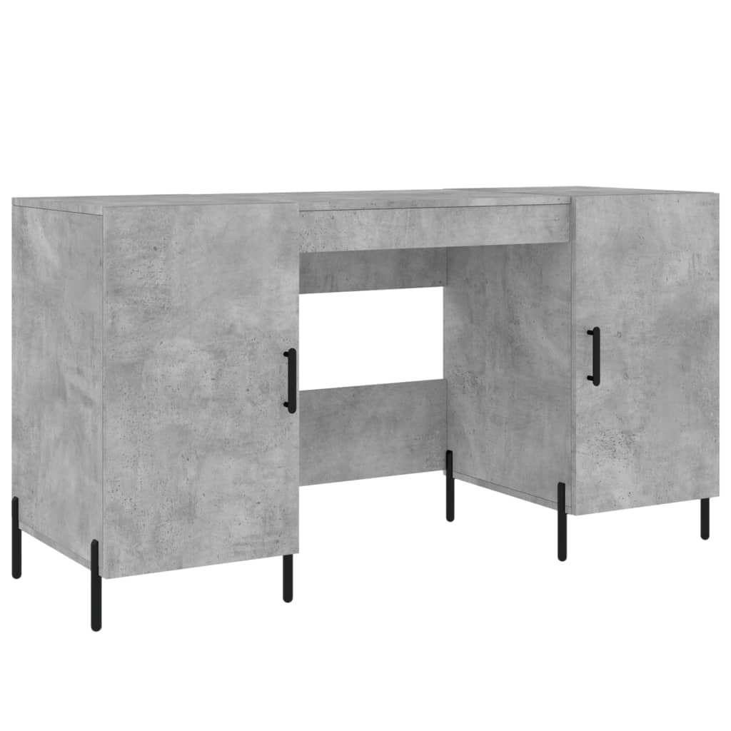 Betonszürke szerelt fa íróasztal 140 x 50 x 75 cm