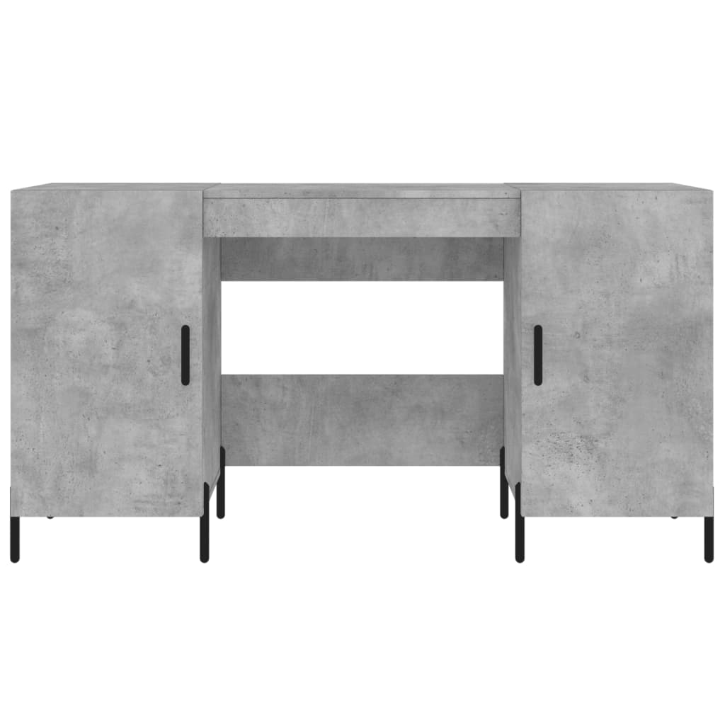 Betonszürke szerelt fa íróasztal 140 x 50 x 75 cm