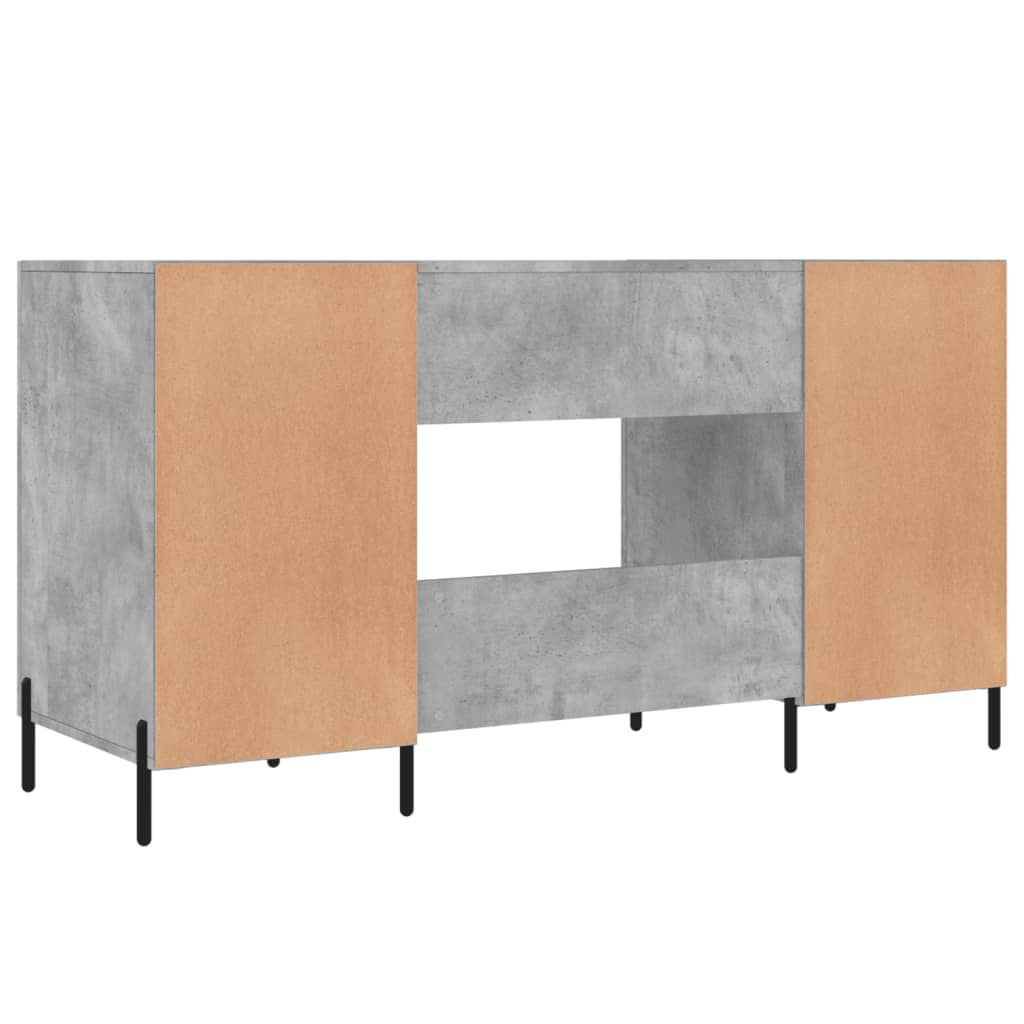 Betonszürke szerelt fa íróasztal 140 x 50 x 75 cm