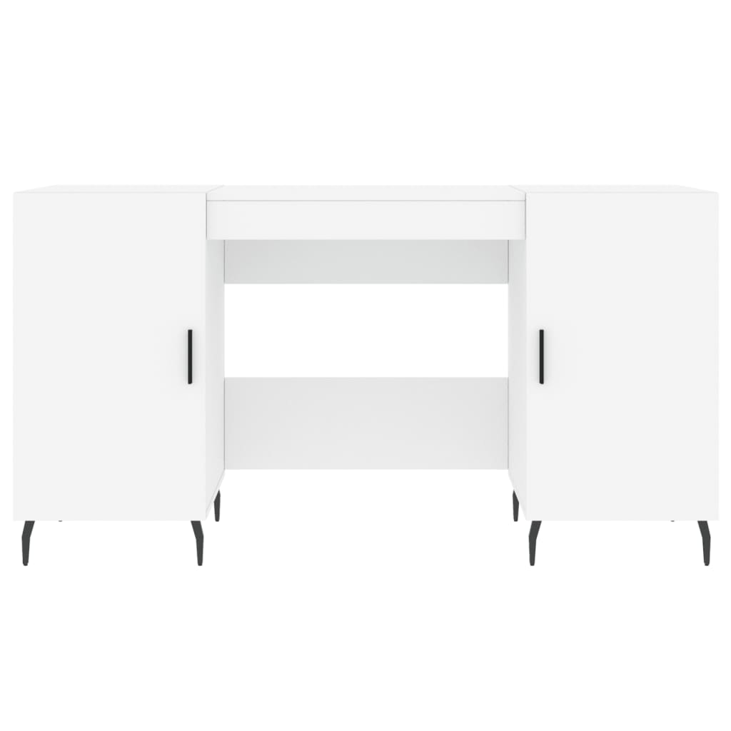 Fehér szerelt fa íróasztal 140 x 50 x 75 cm