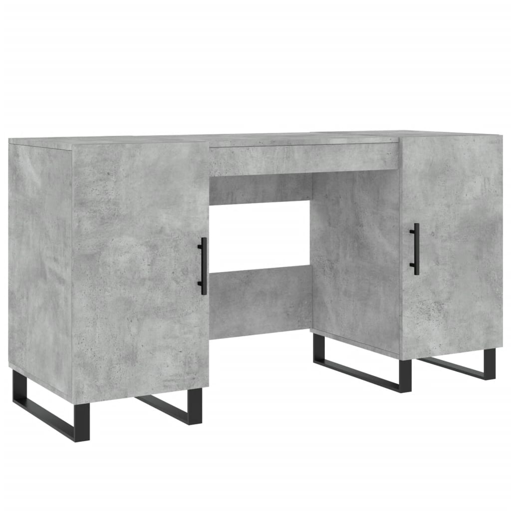 Betonszürke szerelt fa íróasztal 140 x 50 x 75 cm Betonszürke szerelt fa íróasztal 140 x 50 x 75 cm