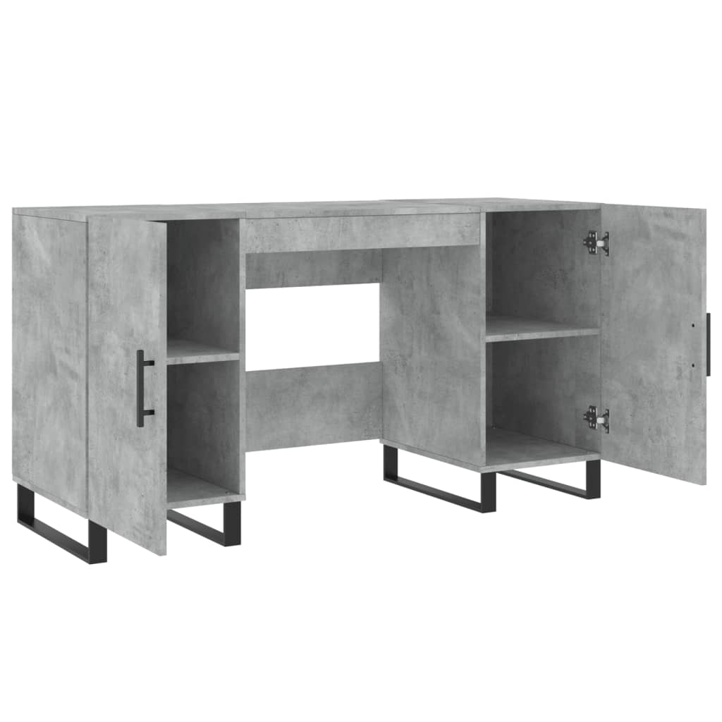 Betonszürke szerelt fa íróasztal 140 x 50 x 75 cm Betonszürke szerelt fa íróasztal 140 x 50 x 75 cm
