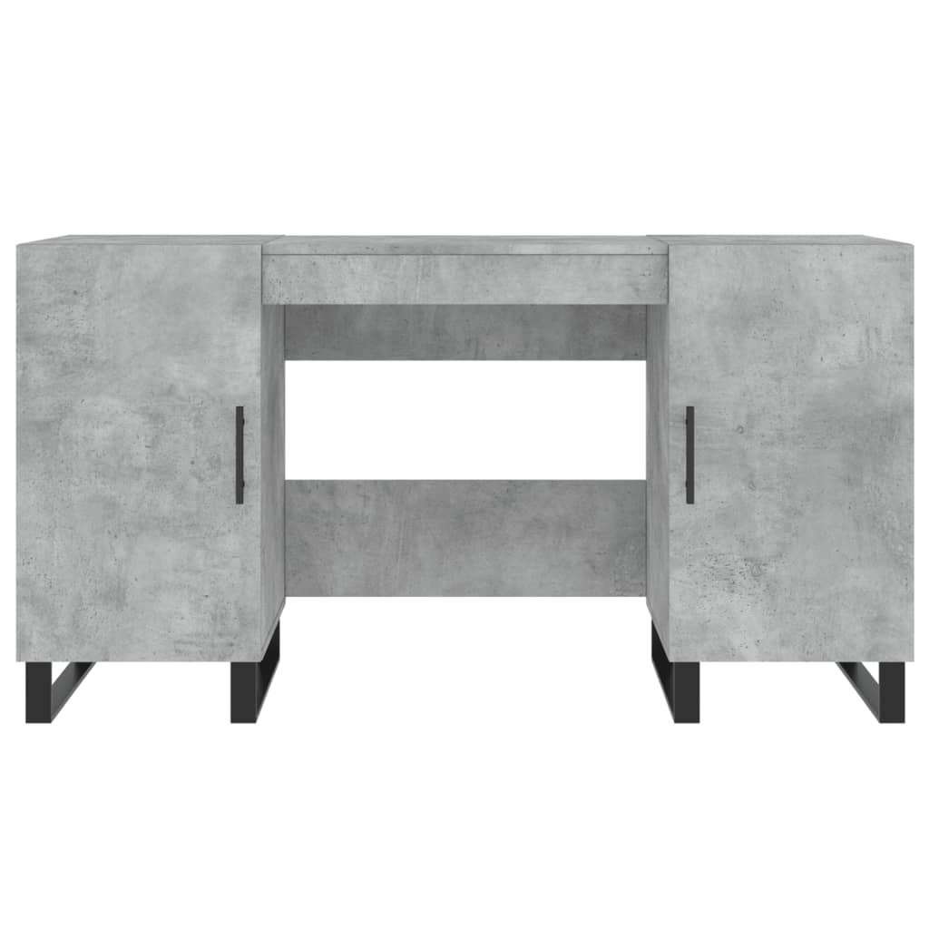 Betonszürke szerelt fa íróasztal 140 x 50 x 75 cm Betonszürke szerelt fa íróasztal 140 x 50 x 75 cm