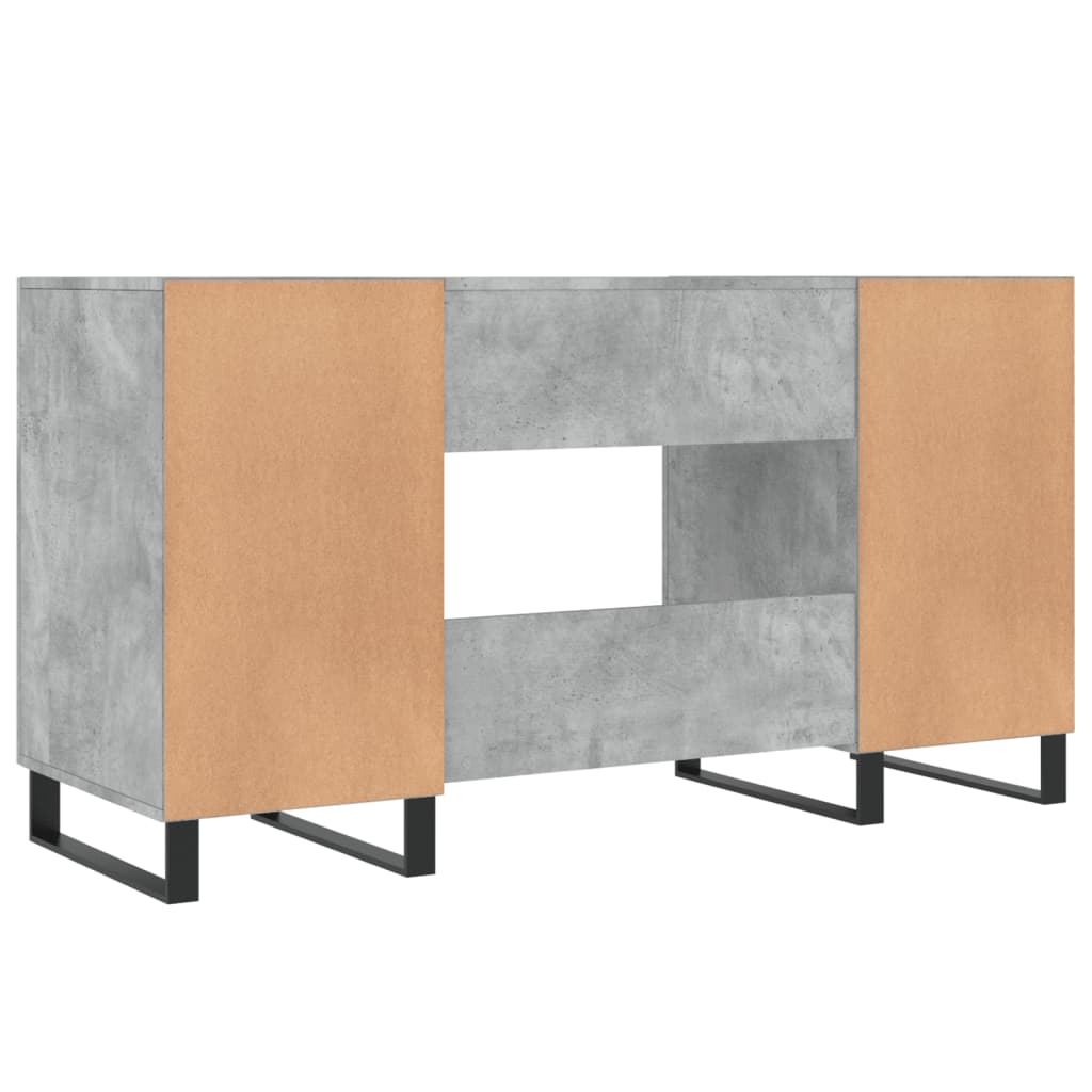 Betonszürke szerelt fa íróasztal 140 x 50 x 75 cm Betonszürke szerelt fa íróasztal 140 x 50 x 75 cm