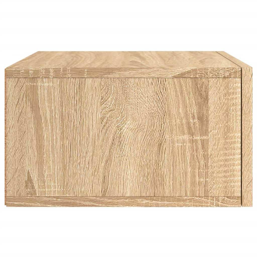 2 db sonoma tölgy falra szerelhető éjjeliszekrény 35x35x20 cm