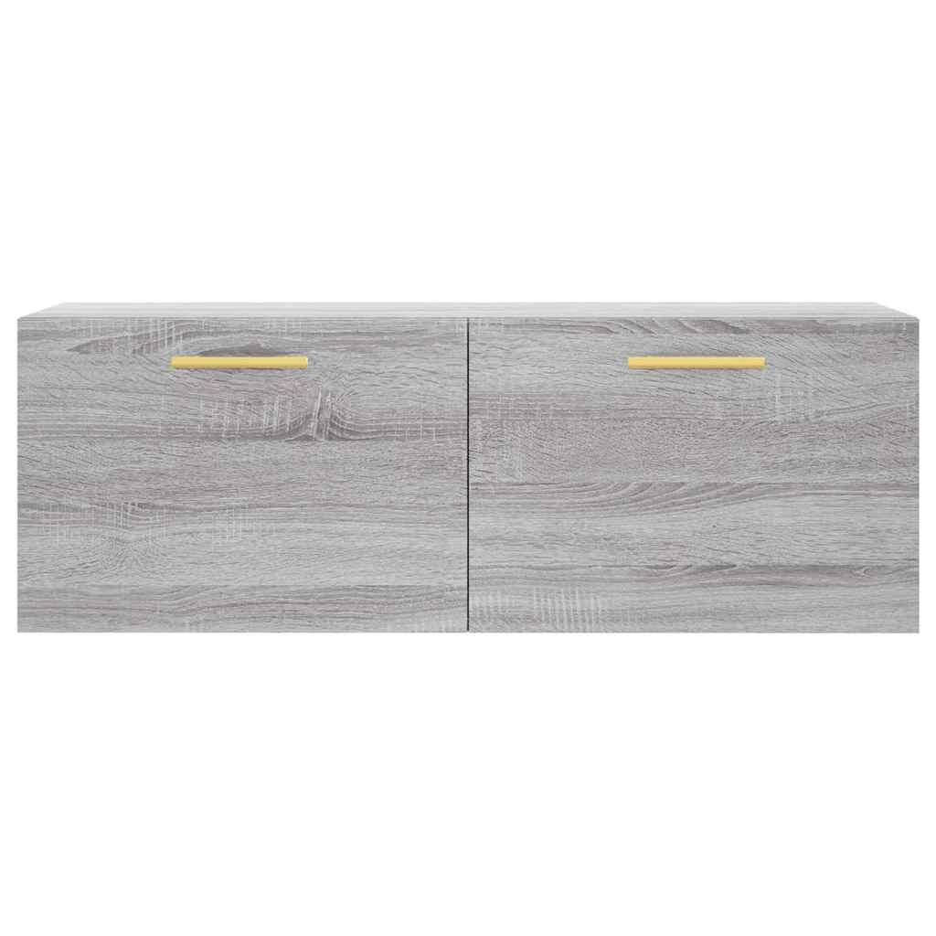 Szürke sonoma színű szerelt fa faliszekrény 100 x 36,5 x 35 cm