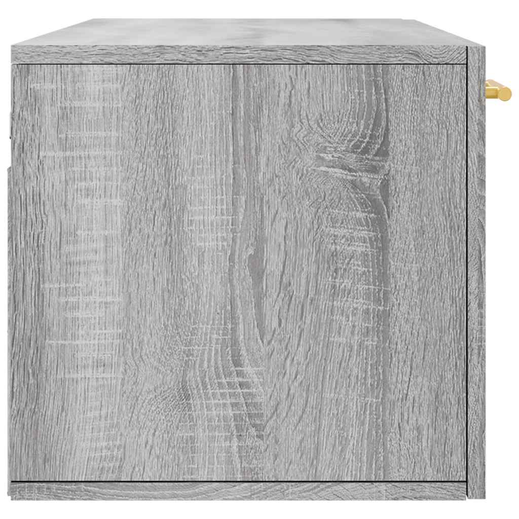 Szürke sonoma színű szerelt fa faliszekrény 100 x 36,5 x 35 cm