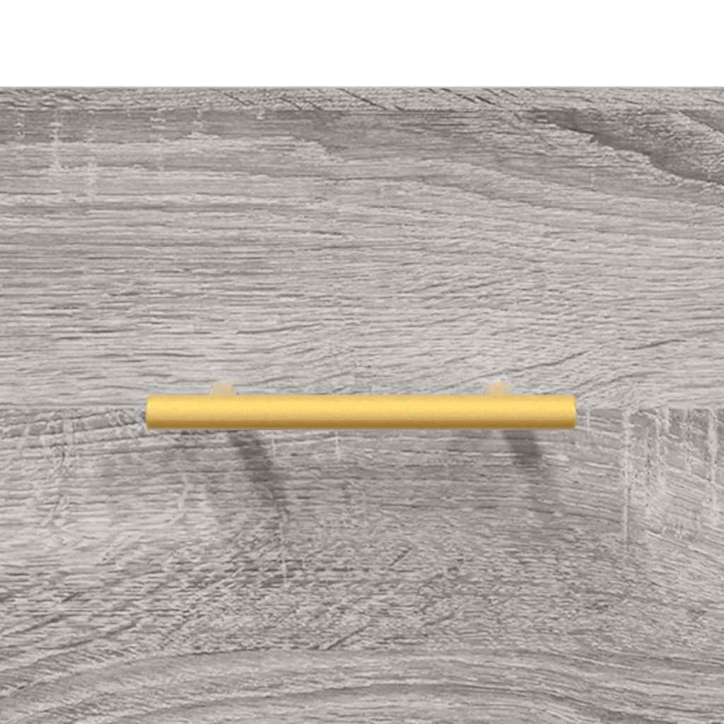 Szürke sonoma színű szerelt fa faliszekrény 100 x 36,5 x 35 cm