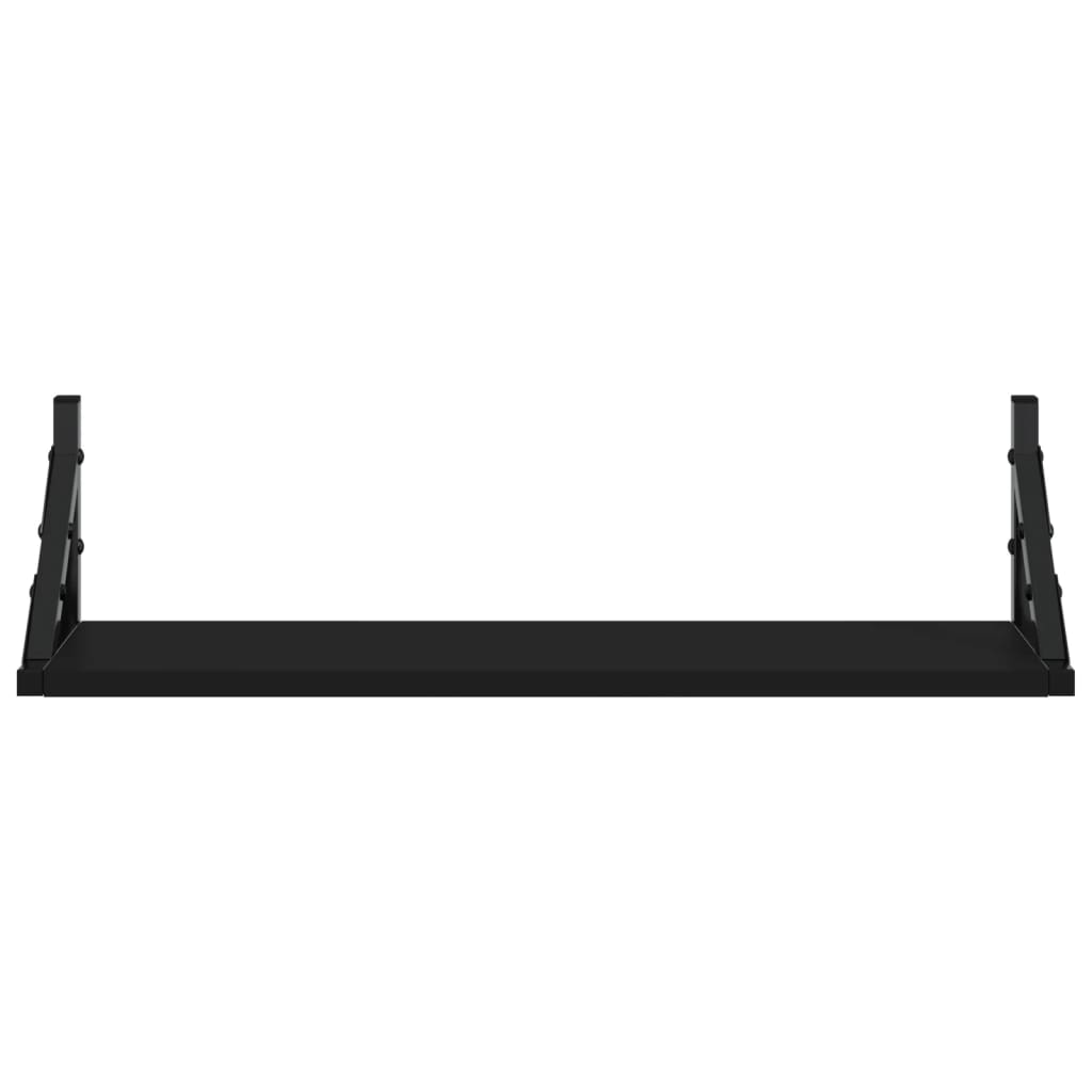 2 db fekete fali polc 60 x 15 x 15,5 cm