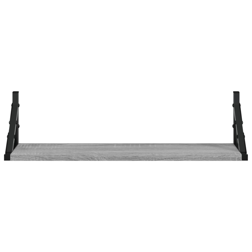 2 db szürke sonoma színű fali polc 60 x 15 x 15,5 cm