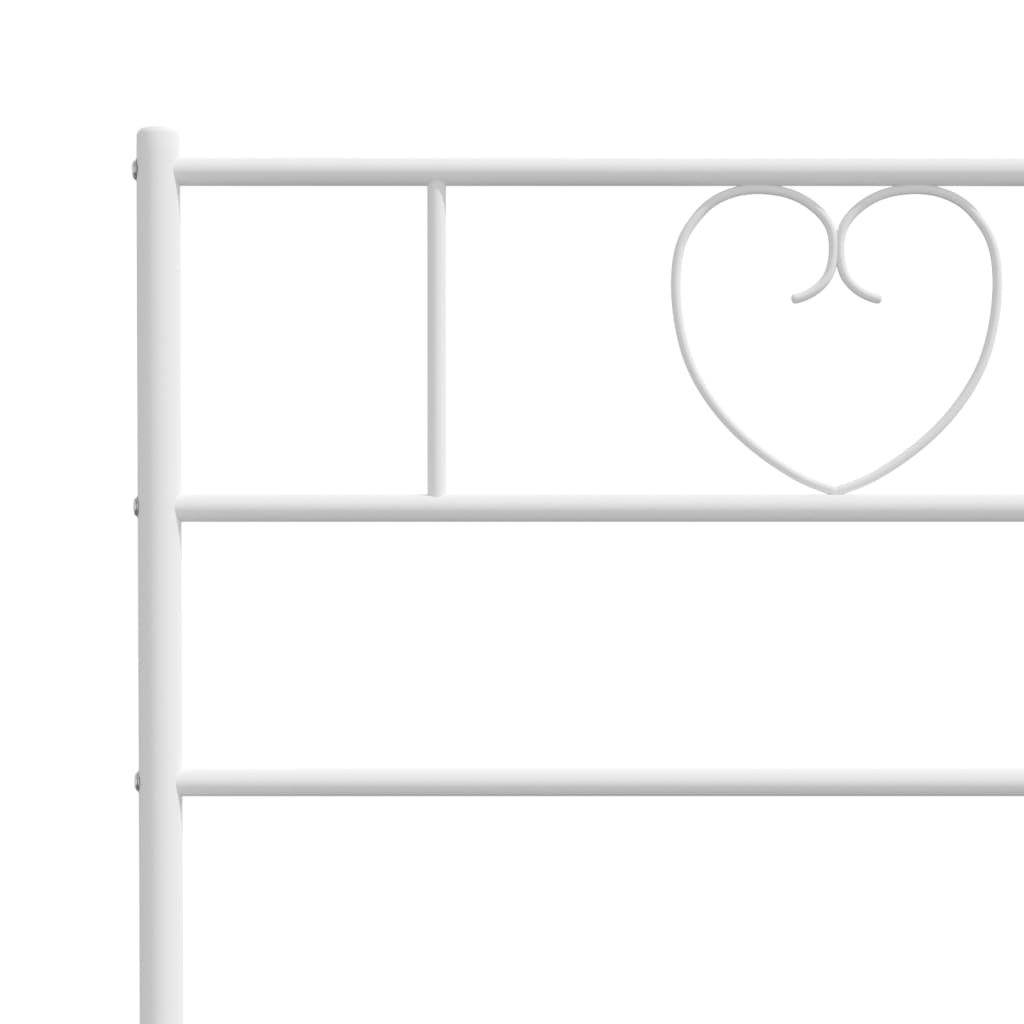 Fehér fém ágykeret fejtámlával 107x203 cm Fehér fém ágykeret fejtámlával 107x203 cm