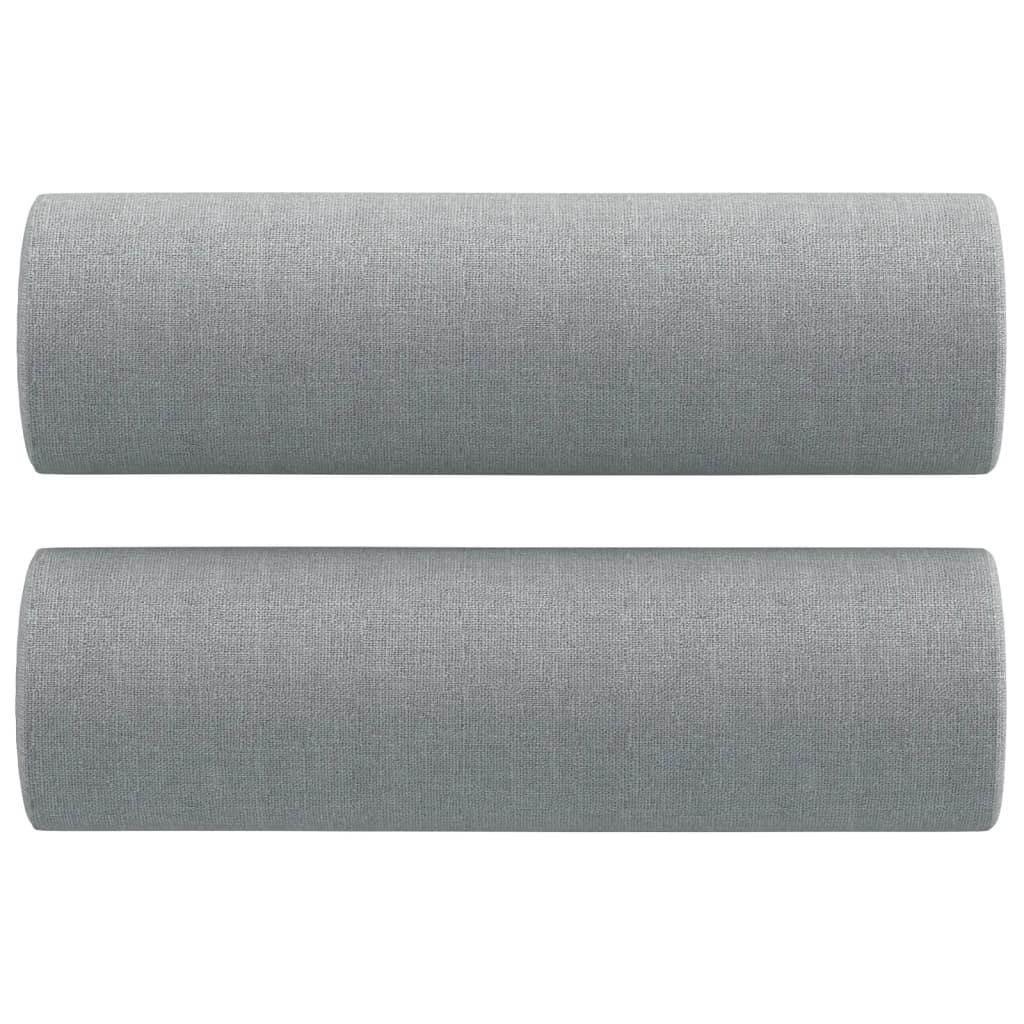 2 személyes világosszürke szövet kanapé díszpárnákkal 120 cm 2 személyes világosszürke szövet kanapé díszpárnákkal 120 cm