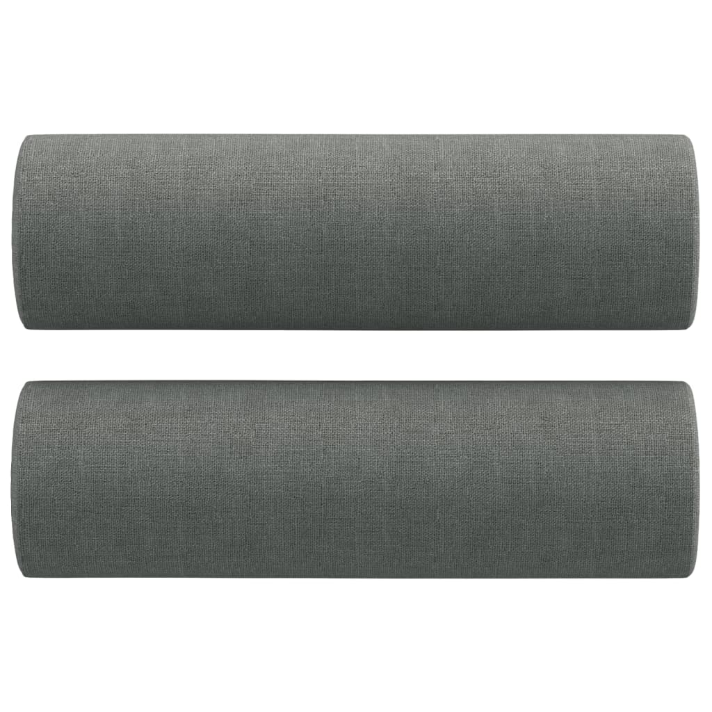 2 személyes sötétszürke szövet kanapé díszpárnákkal 120 cm 2 személyes sötétszürke szövet kanapé díszpárnákkal 120 cm