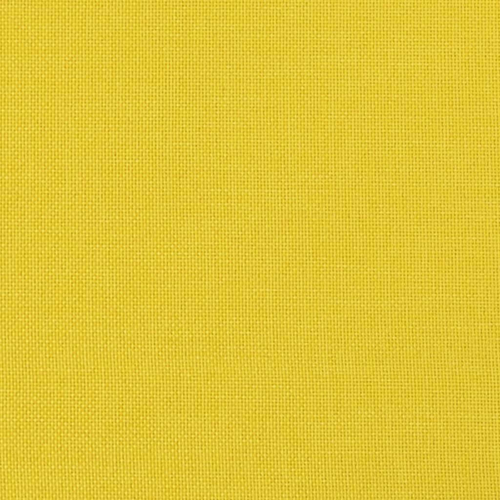 2 személyes világossárga szövet kanapé díszpárnákkal 120 cm 2 személyes világossárga szövet kanapé díszpárnákkal 120 cm