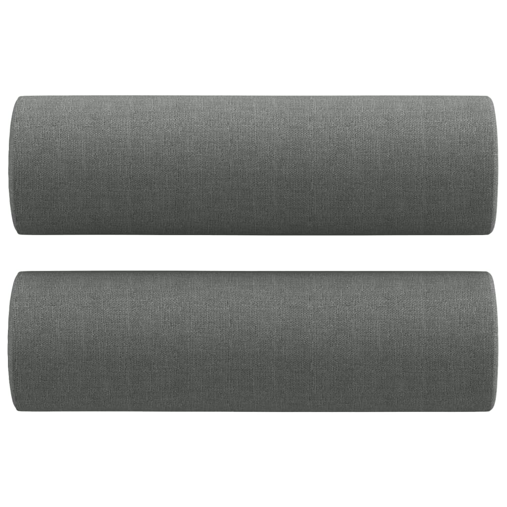 3 személyes sötétszürke szövet kanapé díszpárnákkal 180 cm 3 személyes sötétszürke szövet kanapé díszpárnákkal 180 cm