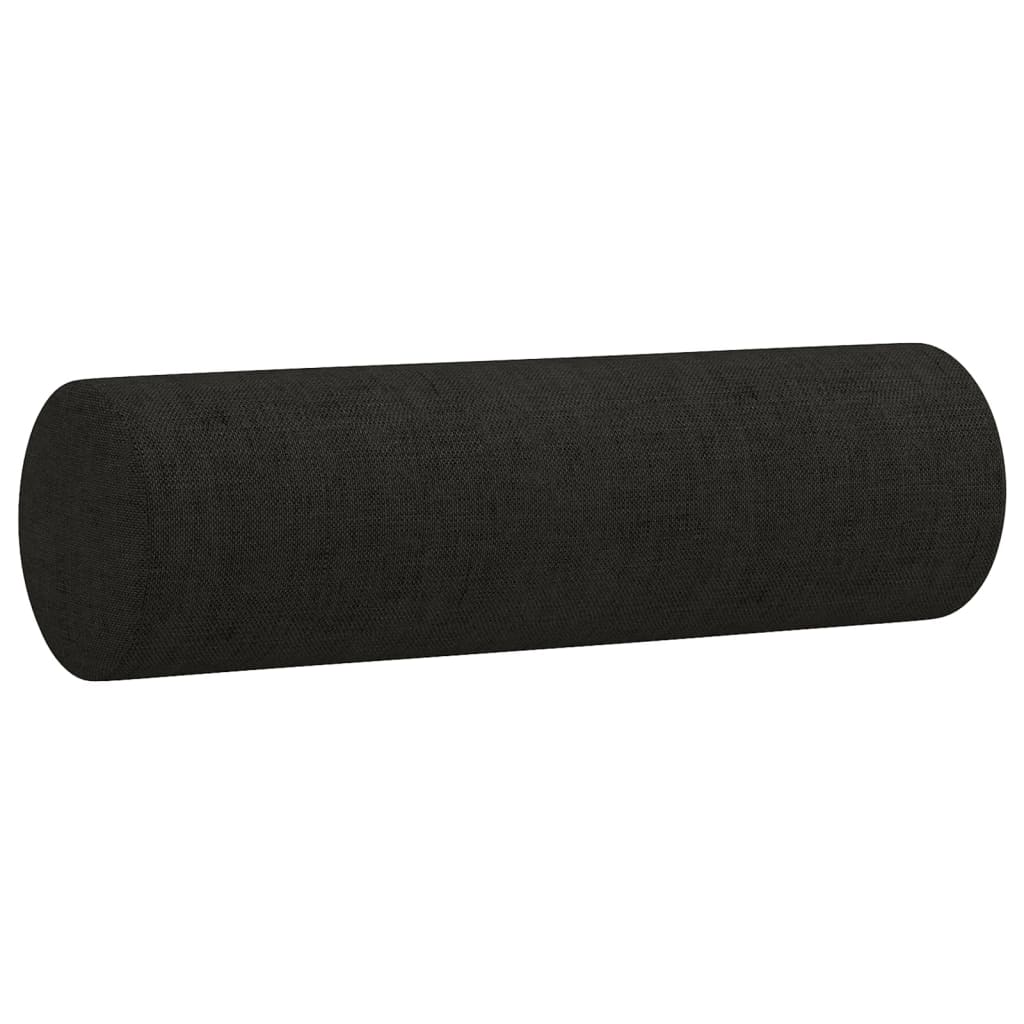 2 személyes fekete szövet kanapé díszpárnákkal 120 cm 2 személyes fekete szövet kanapé díszpárnákkal 120 cm