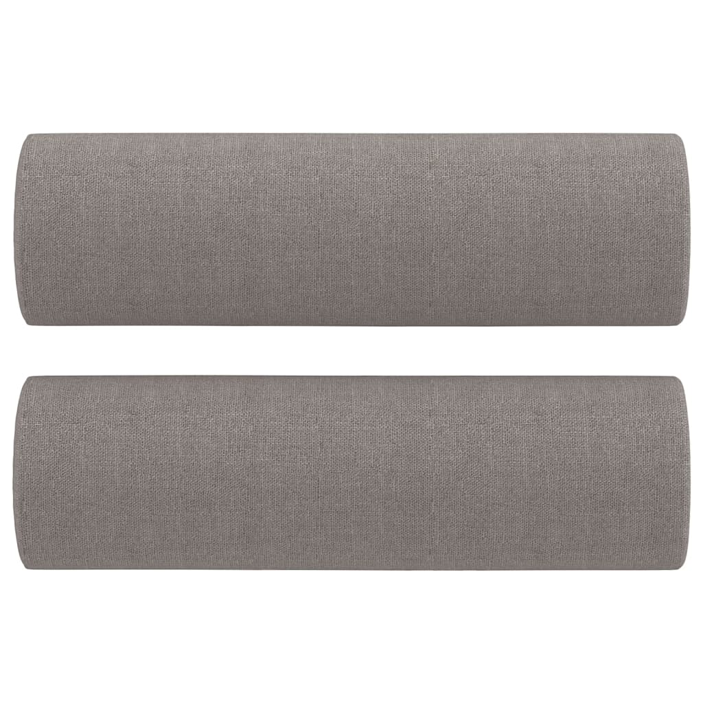 2 személyes tópszínű szövet kanapé díszpárnákkal 120 cm
