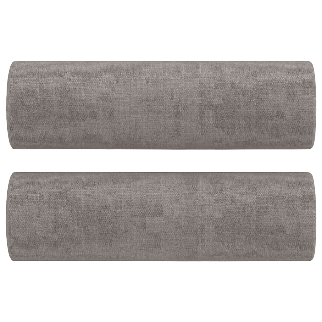 2 személyes tópszínű szövet kanapé díszpárnákkal 140 cm