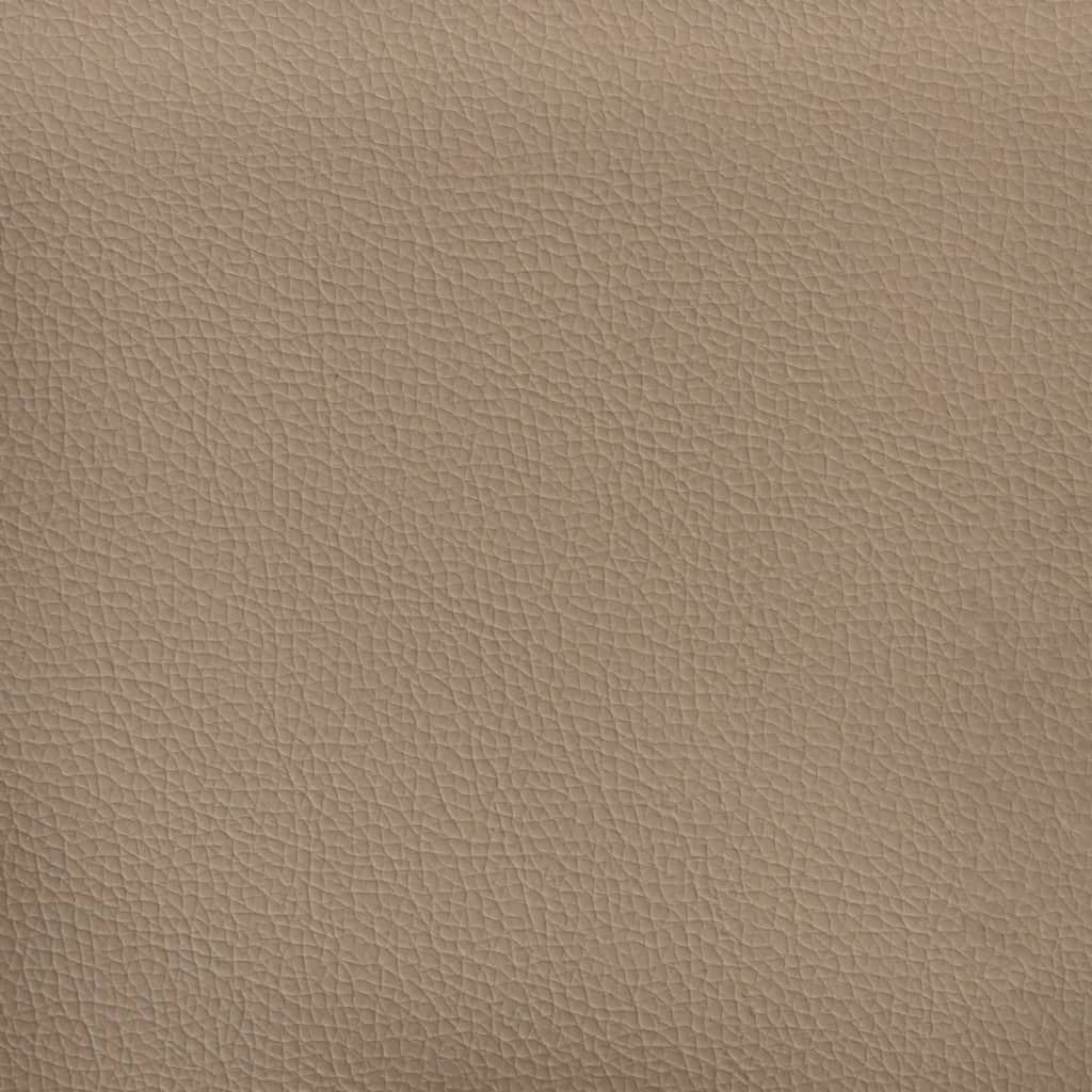 2 személyes cappuccino színű műbőr kanapé díszpárnákkal 120 cm 2 személyes cappuccino színű műbőr kanapé díszpárnákkal 120 cm
