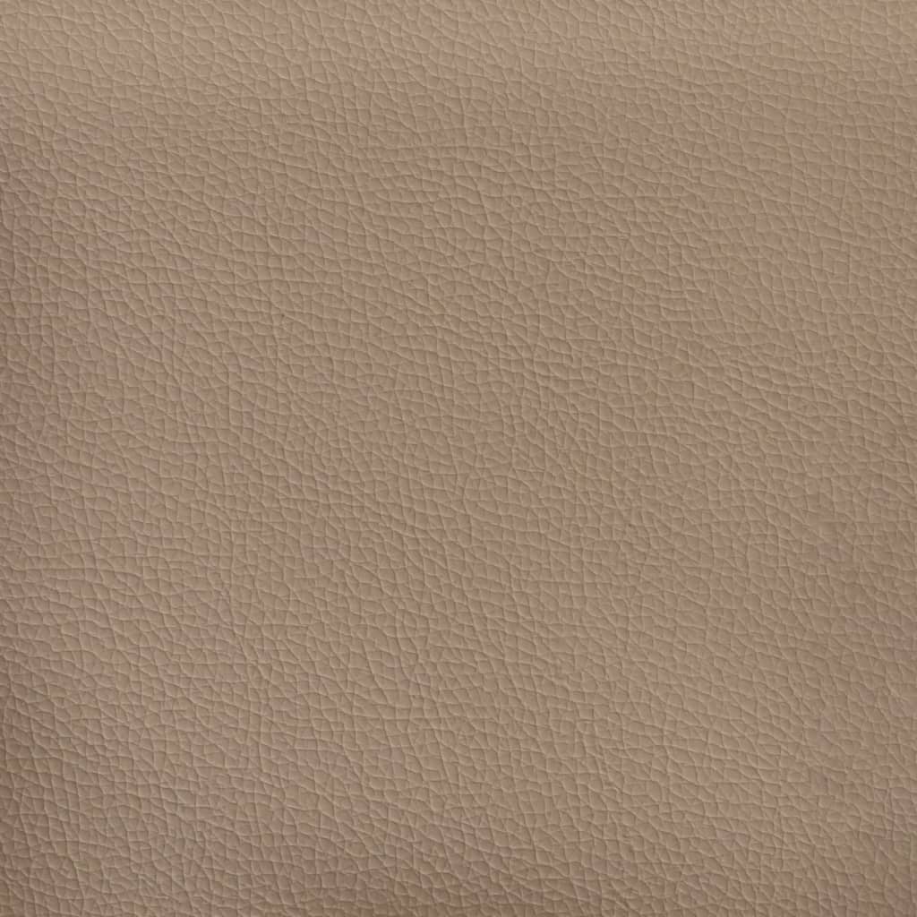 2 személyes cappuccino színű műbőr kanapé díszpárnákkal 140 cm 2 személyes cappuccino színű műbőr kanapé díszpárnákkal 140 cm