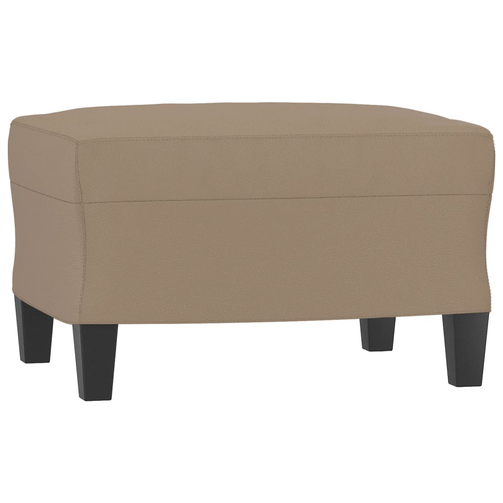 Kávészínű műbőr kanapéfotel lábtartóval 60 cm Kávészínű műbőr kanapéfotel lábtartóval 60 cm