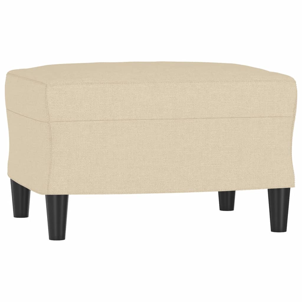 Krémszínű szövet kanapéfotel lábtartóval 60 cm Krémszínű szövet kanapéfotel lábtartóval 60 cm