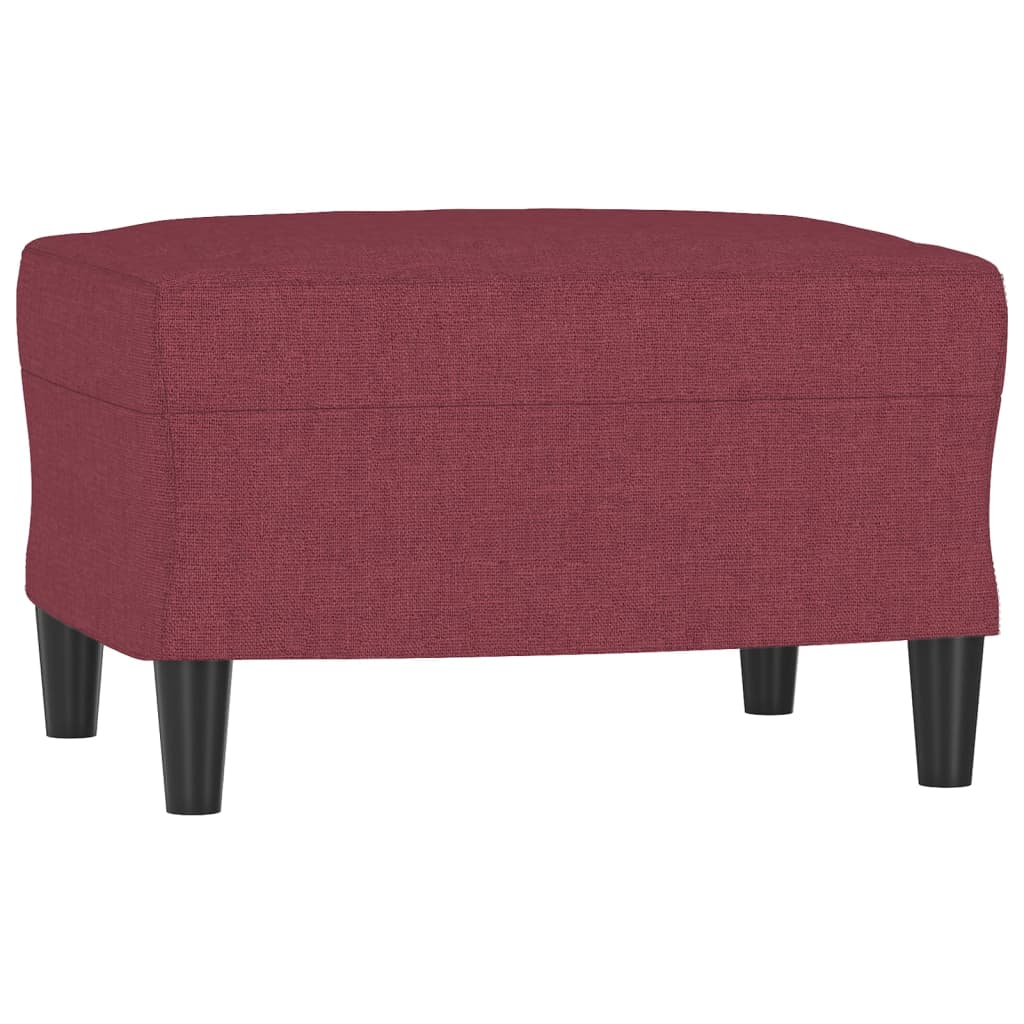Bordó szövet kanapéfotel lábtartóval 60 cm