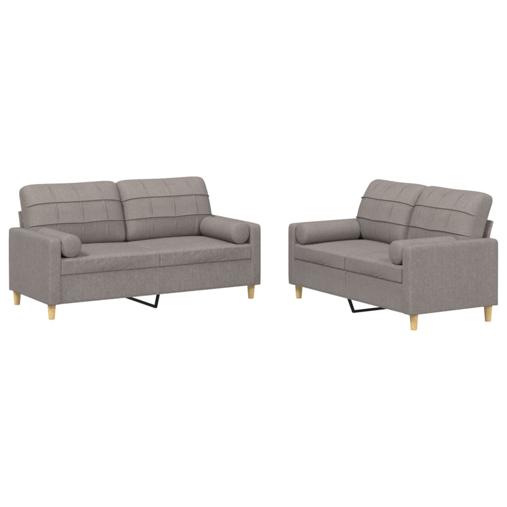 2 részes tópszínű mikroszálas szövet ülőgarnitúra párnákkal