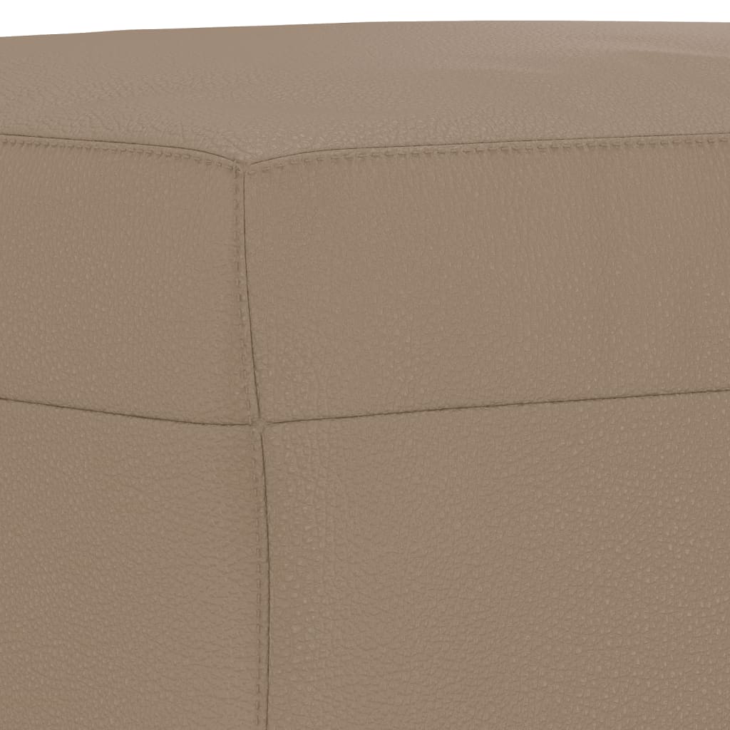 3 részes kávészínű műbőr ülőgarnitúra párnákkal