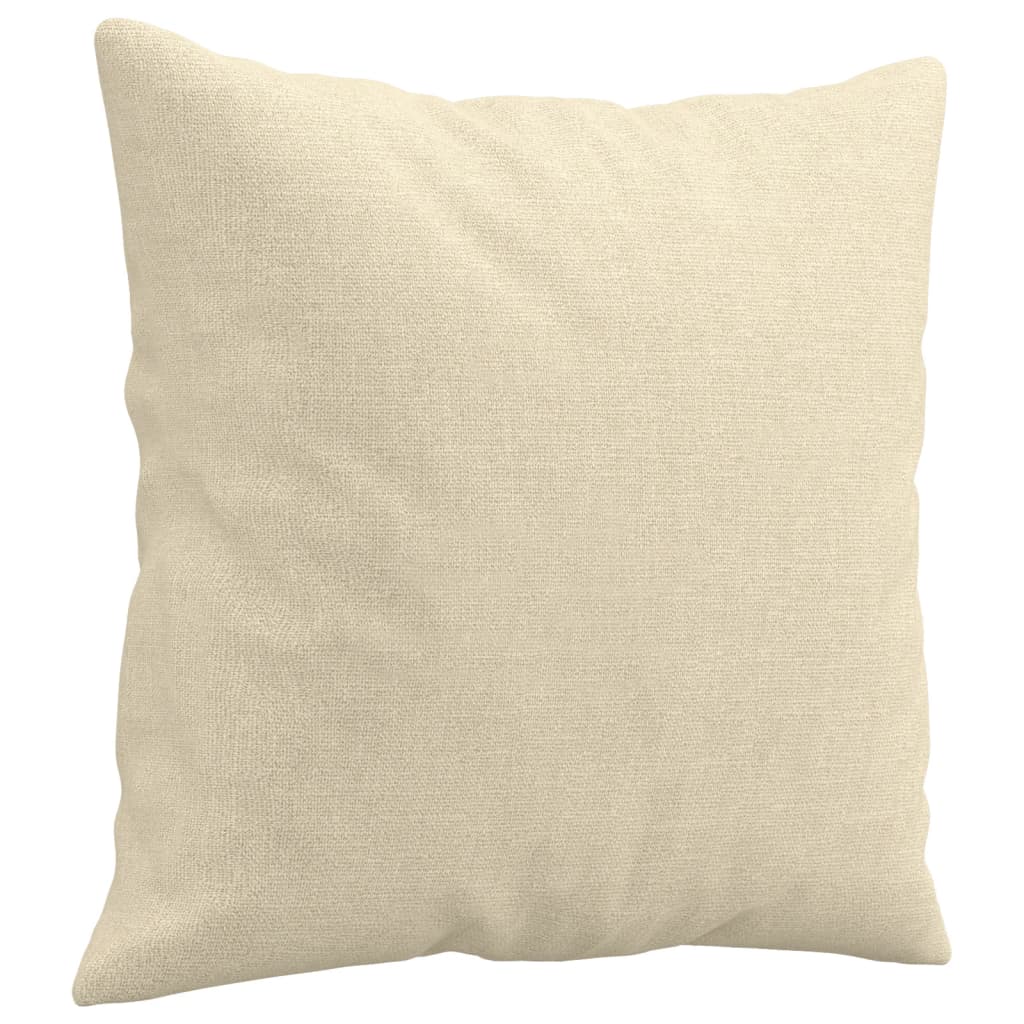 4 részes krémszínű szövet ülőgarnitúra párnákkal